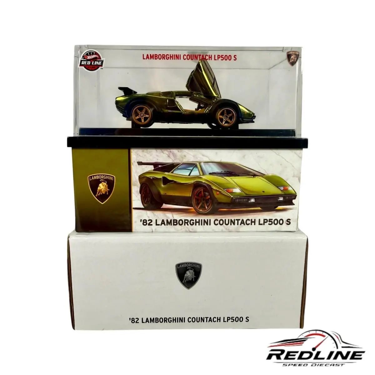 Hot Wheels Rlc 1982 Lamborghini Countach LP500 S-spectra Green 1:64 H15