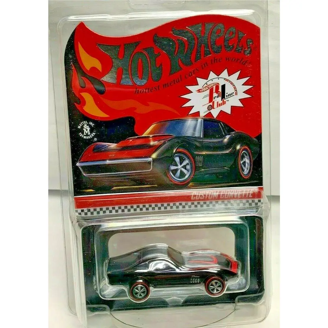 Hot Wheels 2022 Red Line Club Car Rlc Black Custom Corvette Stingray 19949/25000