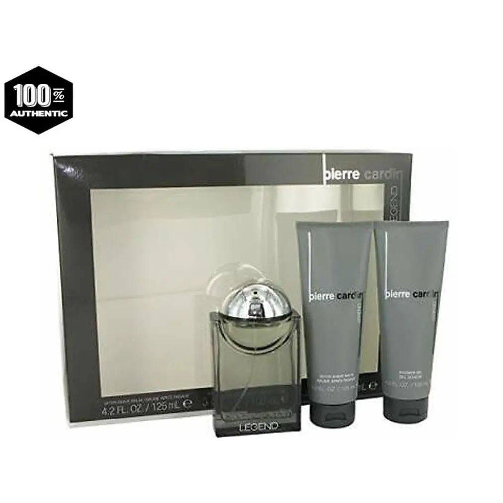 Legend 3 pc Gift Set For Men-3.4 oz Edc Sp+4.2 oz S/g+asb by Pierre Cardin