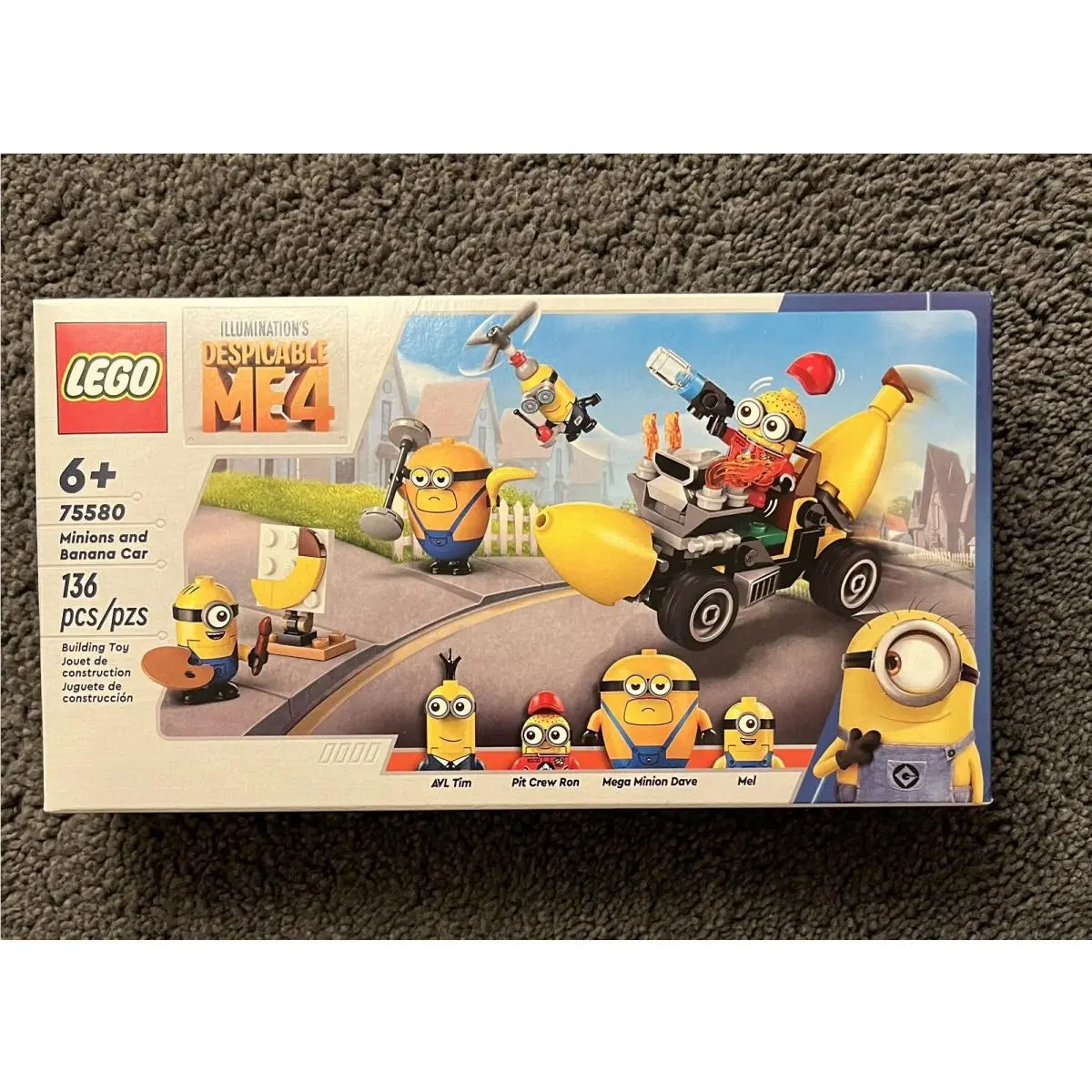 Lego Despicable Me 4 Minions and The Banana Car Playset to Despicable Me 4 75580