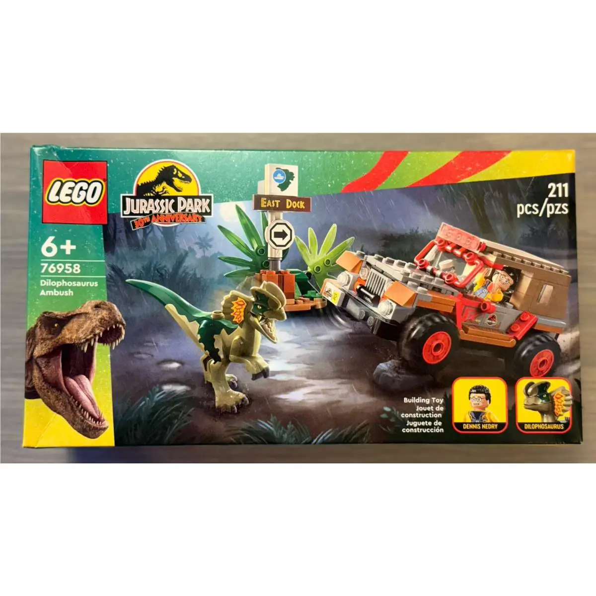 Lego Jurrasic Park Dilophosaurus Ambush Set 76958 Retired Limited Jeep