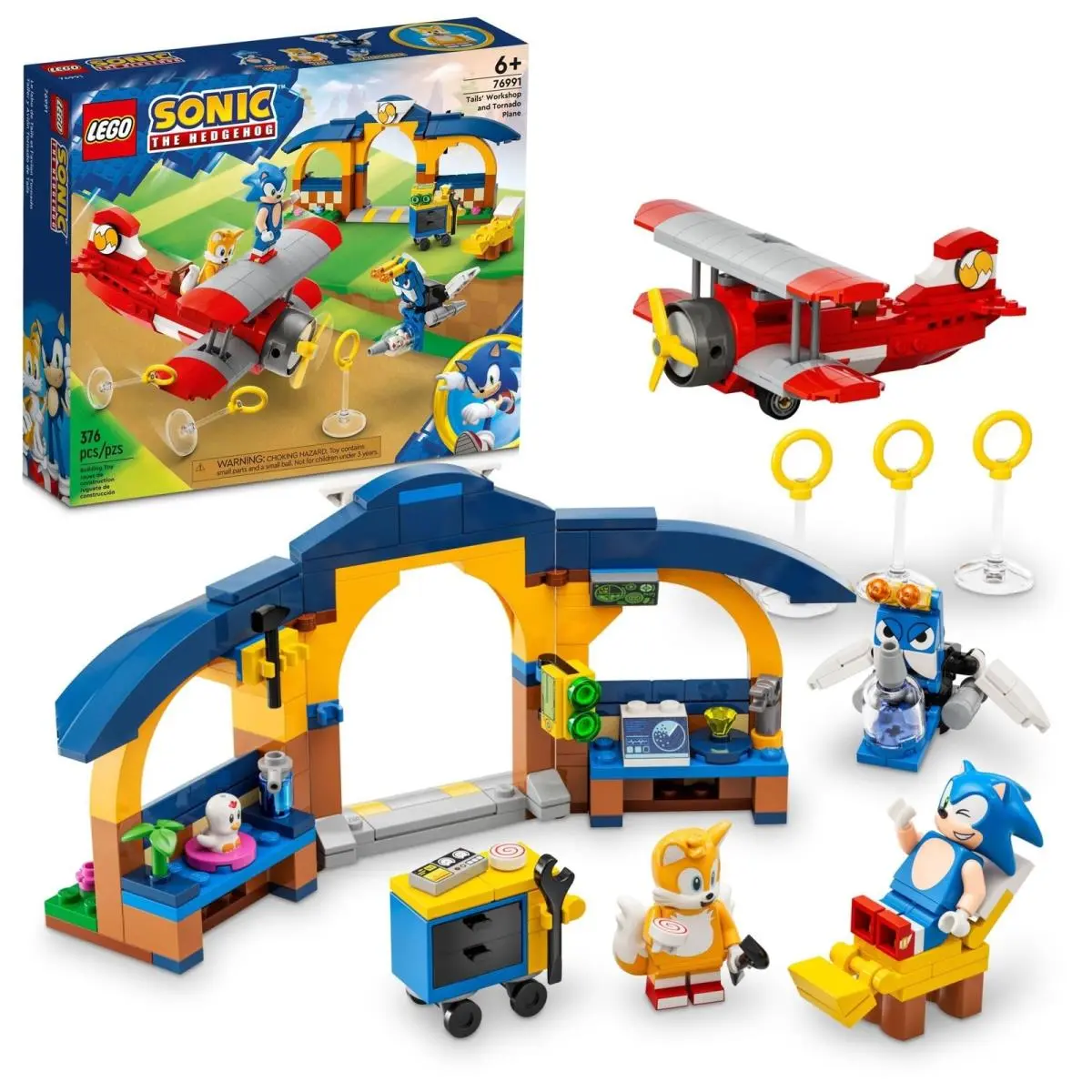 Lego Sonic The Hedgehog Tails 8217 Workshop and Tornado Plane 76991 Building T