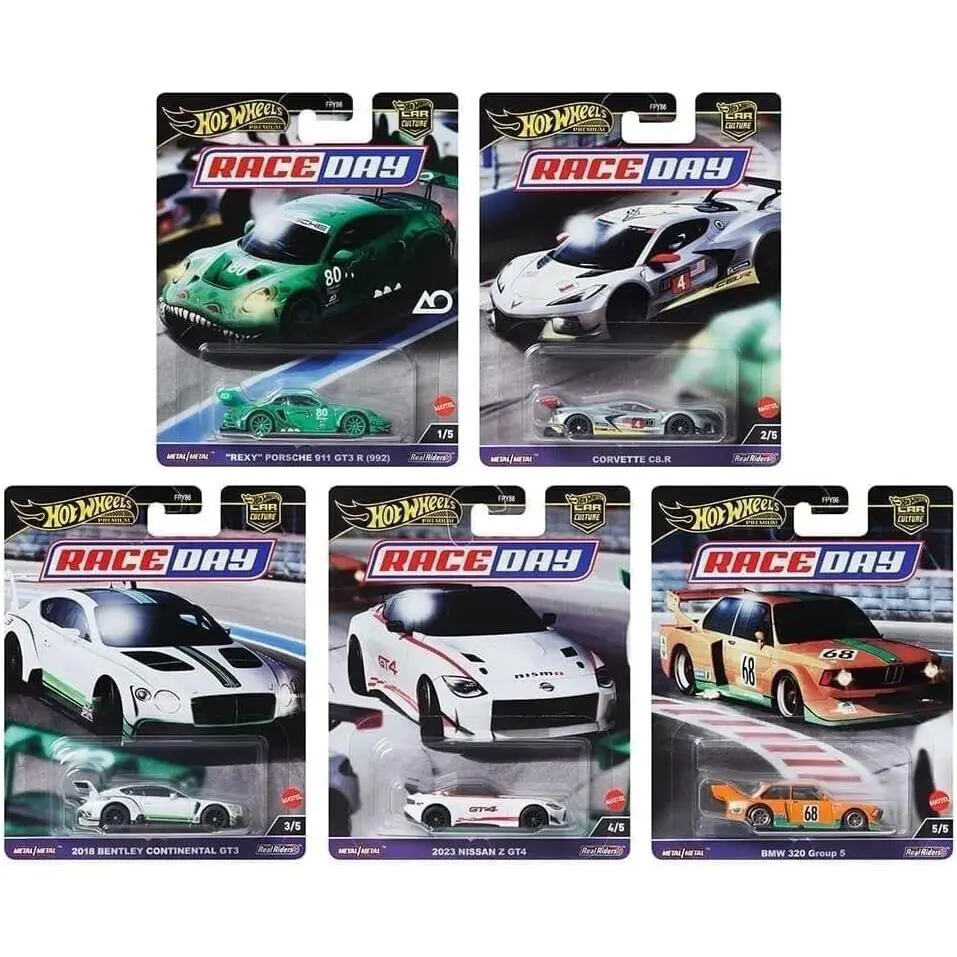 5-PACK Hot Wheels Car Culture Race Day 1:64 Die-cast Cars - 2024 Mix 4 Set