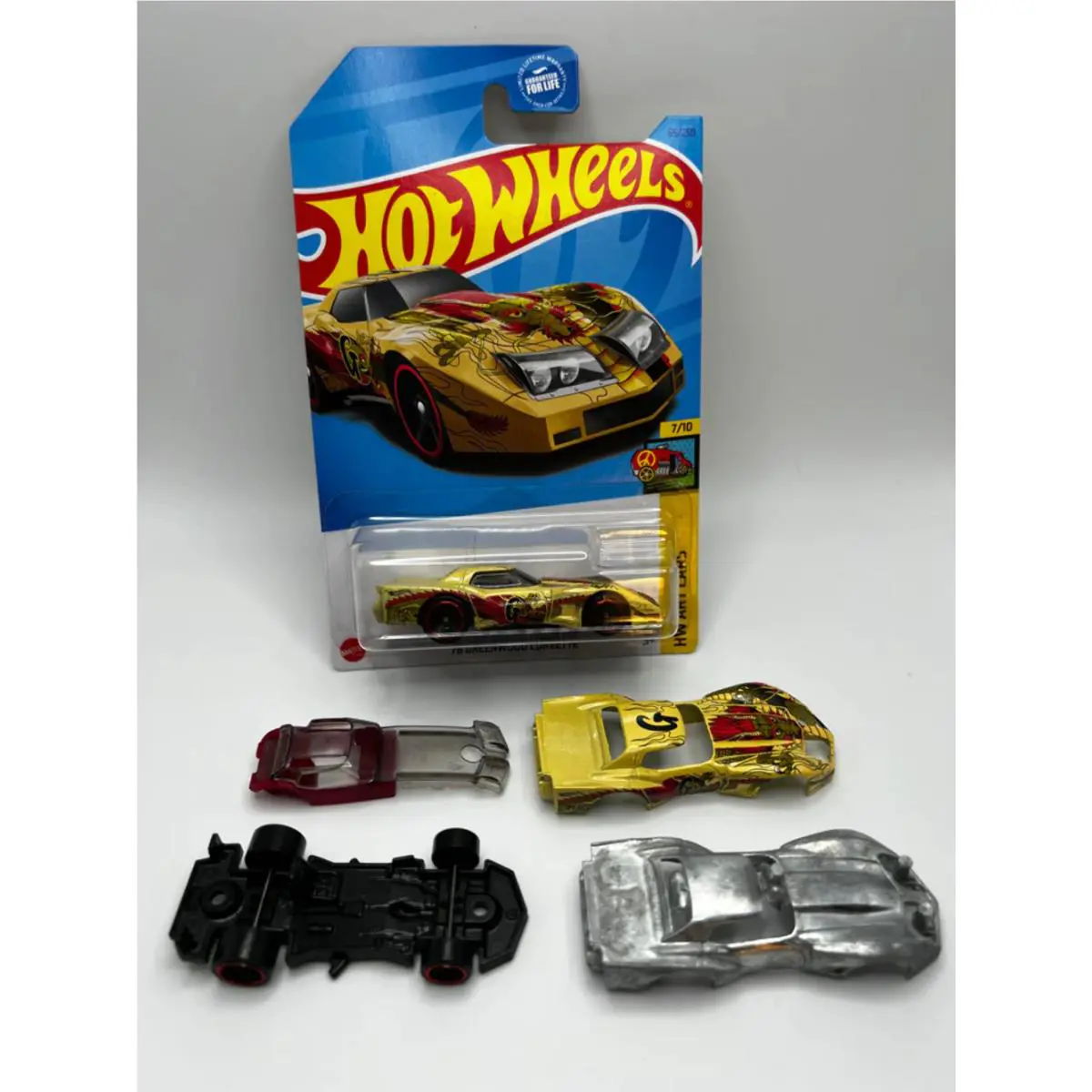 Hot Wheels HW Art Cars `76 Greenwood Corvette with Factory Unspun Raw Casting