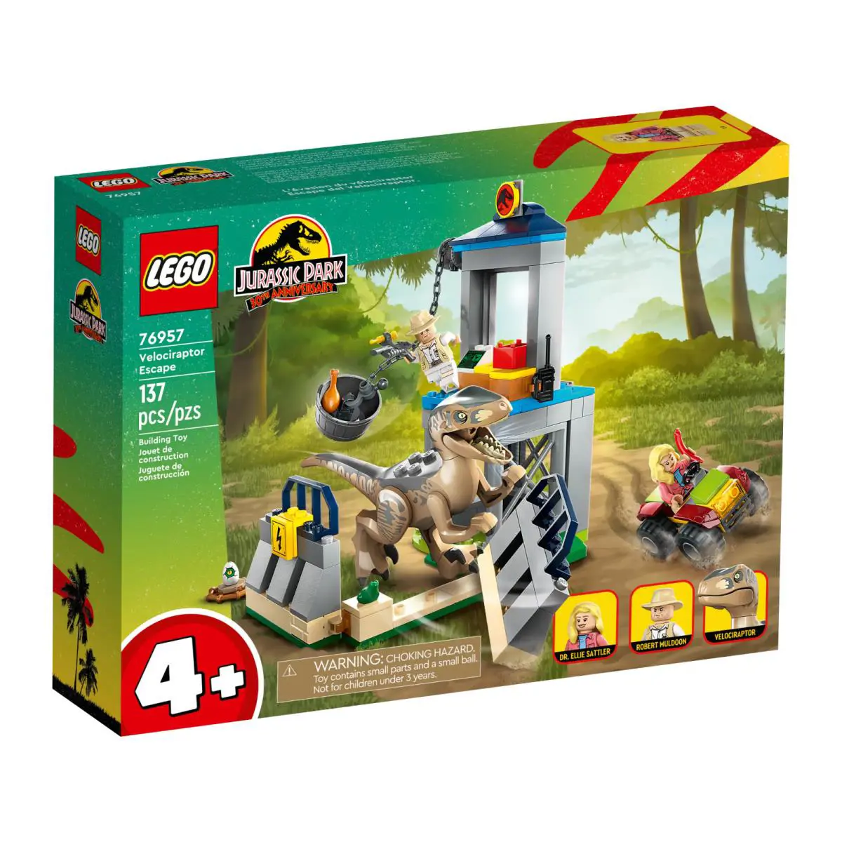 Lego Jurassic Park 76957 Velociraptor Escape