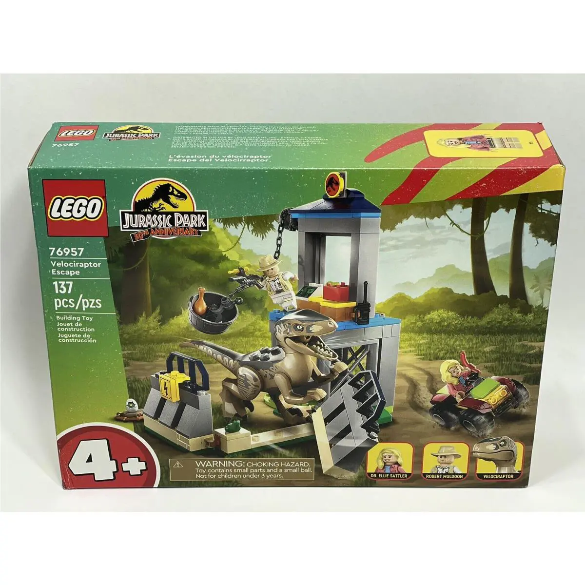 Lego Jurassic Park - Velociraptor Escape - Set 76957 - 137pcs - New/sealed