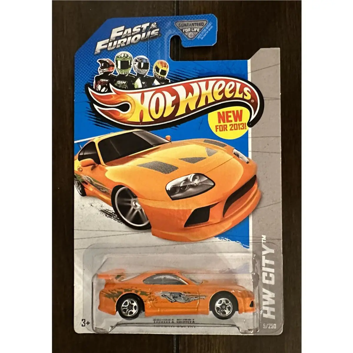 2013 Hot Wheels Toyota Supra HW City 5/250 Fast Furious Orange Great Card