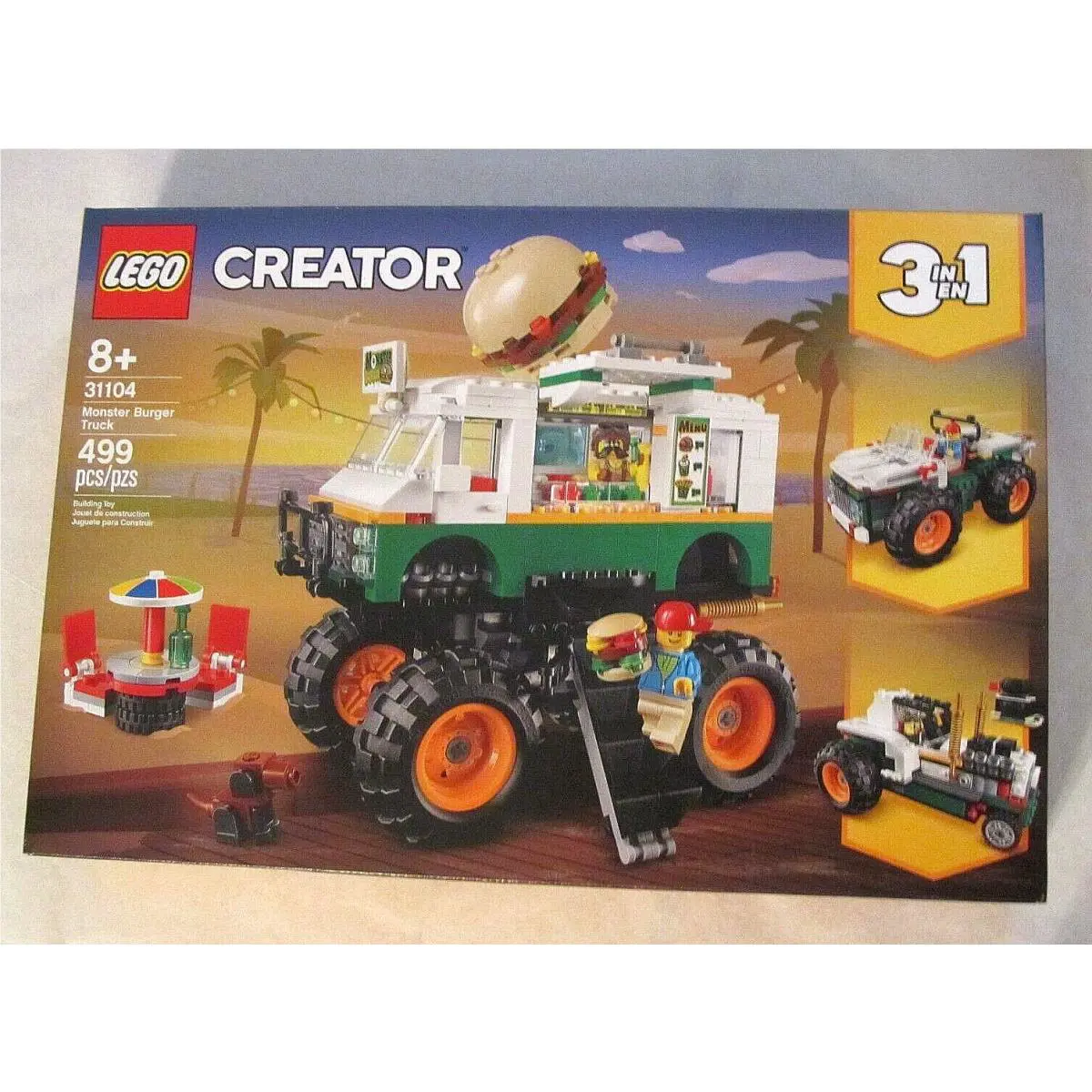 Lego Creator 31104 Monster Burger Truck 499 Pieces 3 Builds In 1 Retired