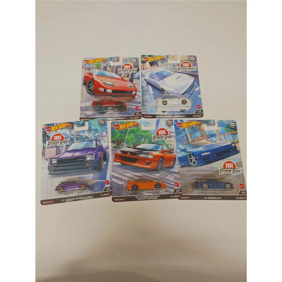 Hot Wheels Premium 2022 Car Culture P Case Ronin Run Set of 5 Cars