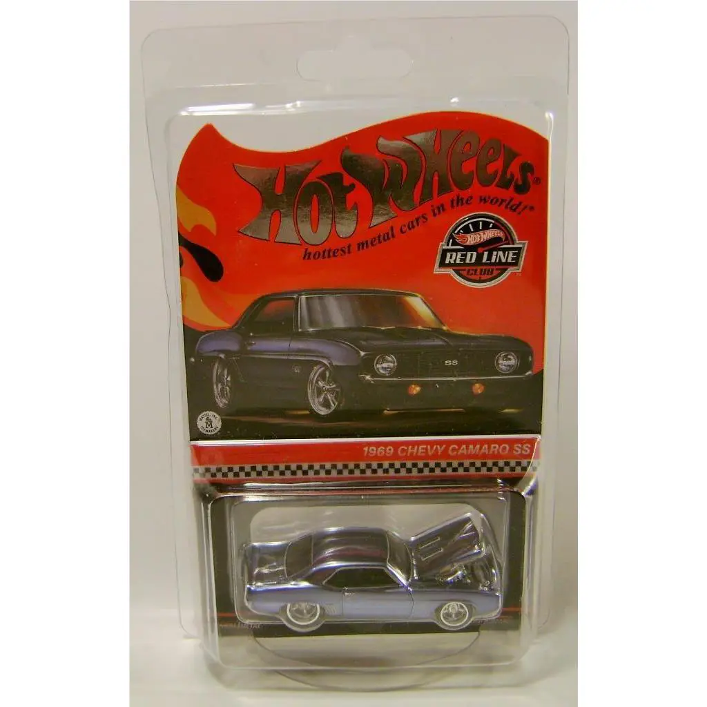 1969 `69 Chevy Camaro SS Super Sport Blue Red Line Club Car Rlc Hot Wheels 2023