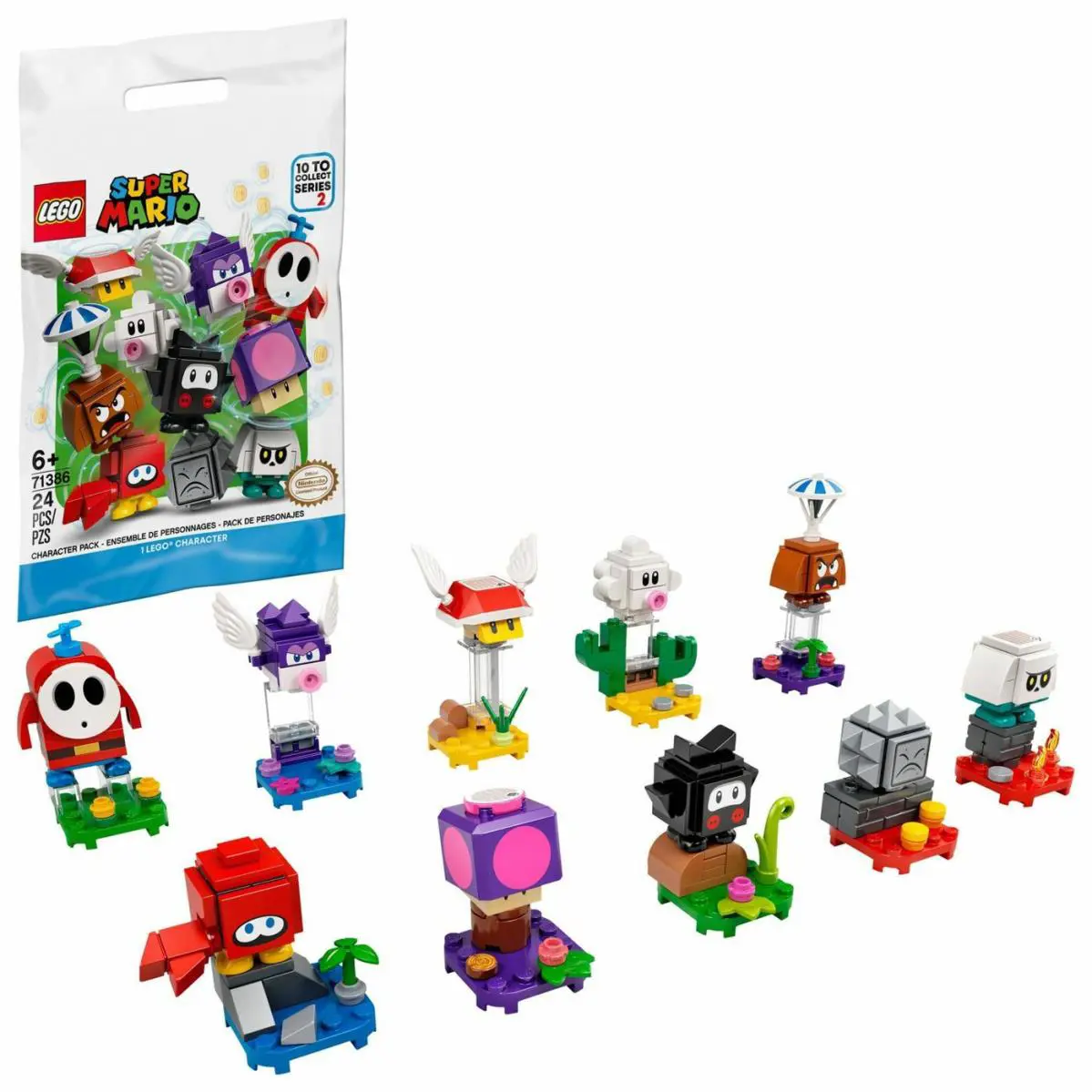 Lego Super Mario 71386 Character Packs Series 2 Minifigures Full Set OF 10