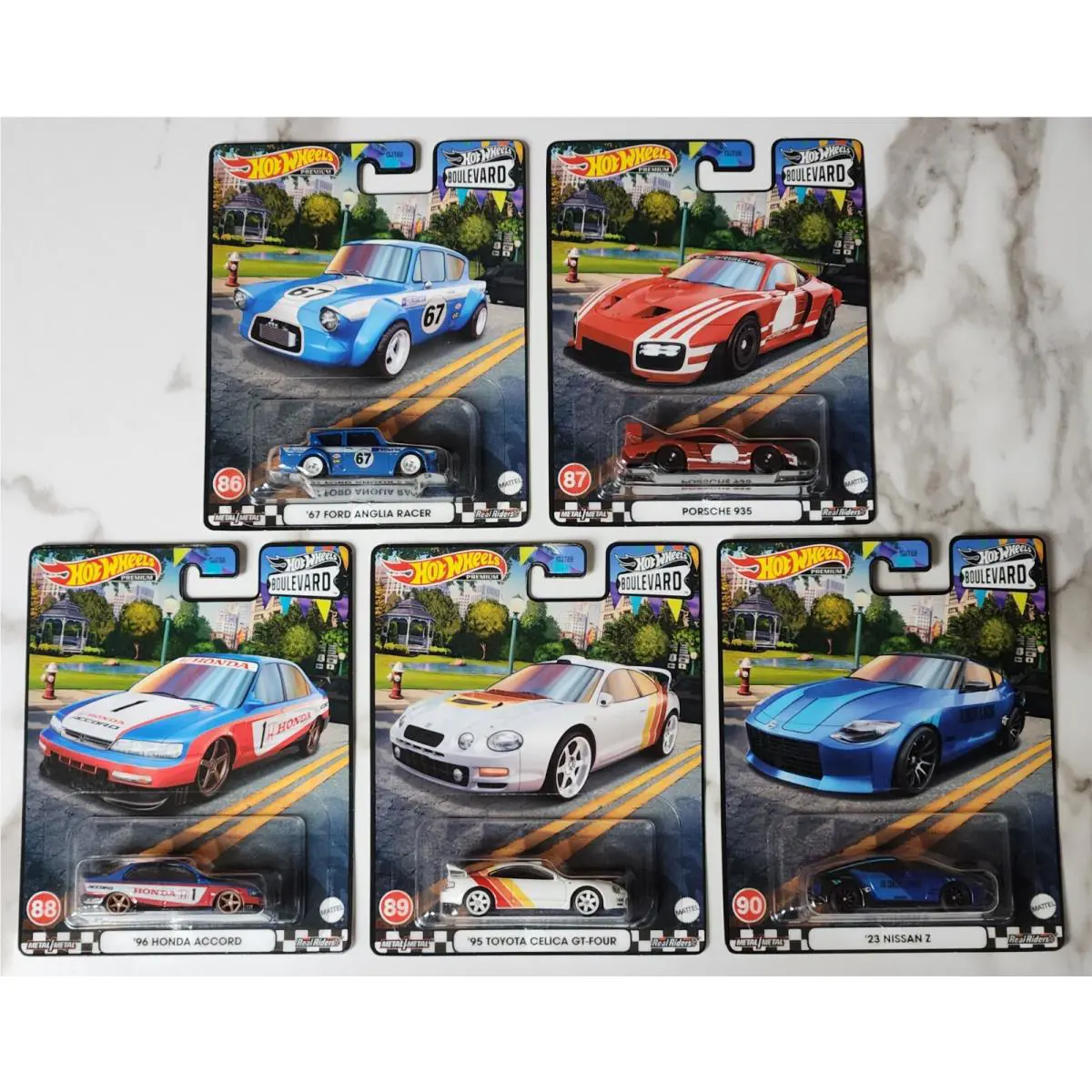 2023 Hot Wheels Boulevard Premium Complete Set Of 5 Porsche 935 Honda Accord