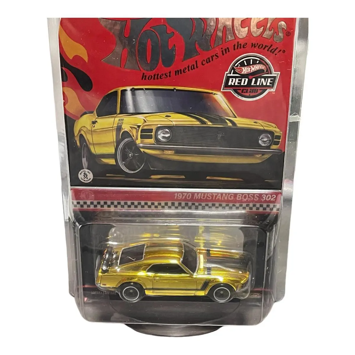 2024 Hot Wheels Rlc Exclusive 1970 Ford Mustang Boss 302 In Package - SpectraFlame Bright Yellow
