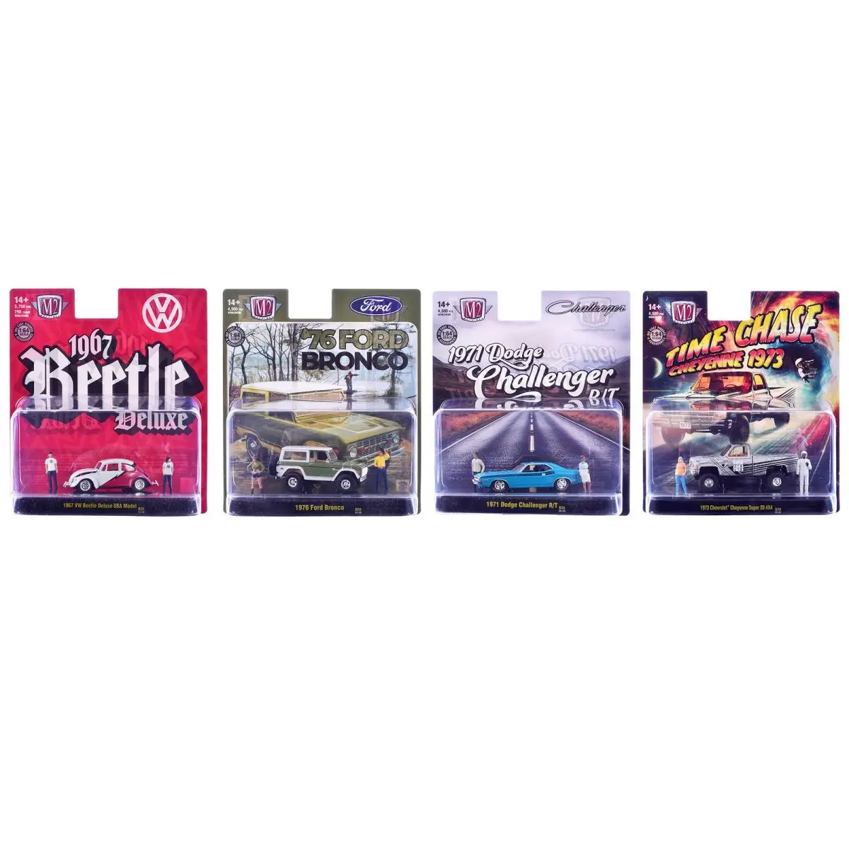 Release 20 Set of 4 Cars 1/64 Auto News Limited Edition by M2 Machines