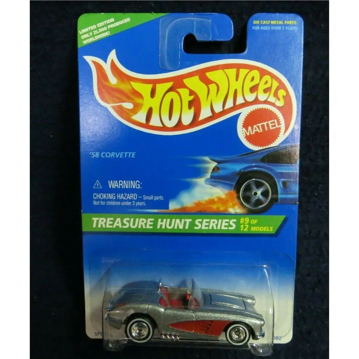 Hot Wheels 1/64 Scale 1996 Treasure Hunt Series -58 Corvette 9 0F 12 436 Nip
