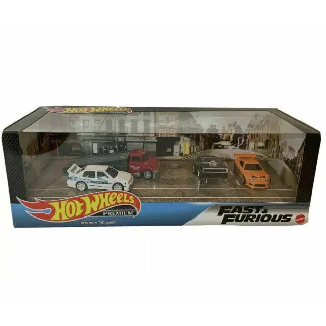 Hot Wheels Premium Fast and Furious Exclusive 4 Car Diorama Set GMH41