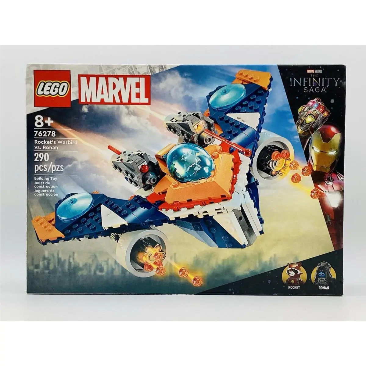 Lego 76278 Marvel Super Heroes: Rocket`s Warbird Vs. Ronan 290 Pcs