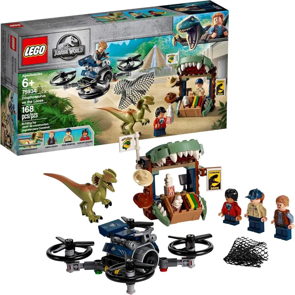 Lego Dilophosaurus on The Loose 75934 Jurassic World Minifigure Building Set