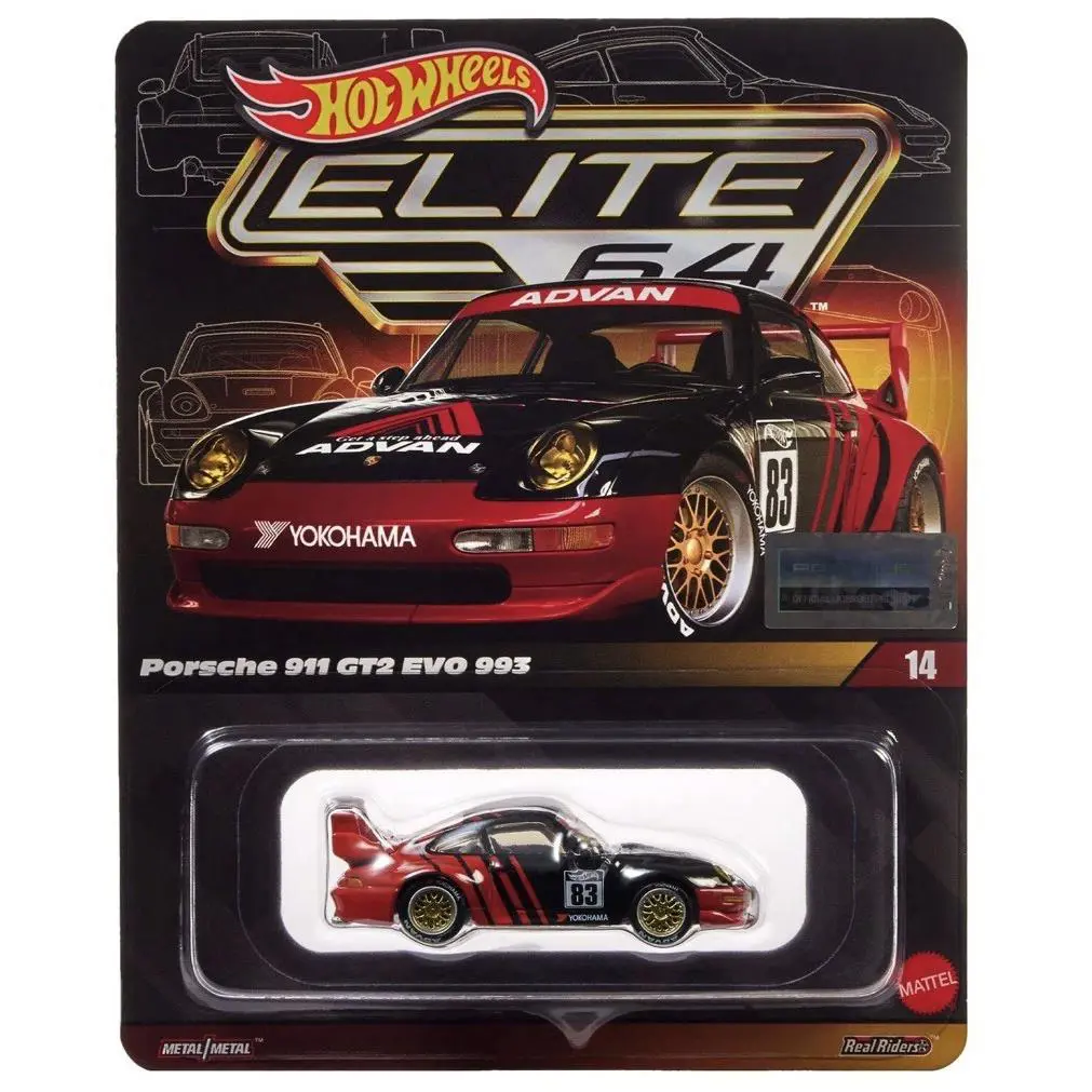 Hot Wheels Rlc Elite 64 Porsche 911 GT2 Evo 993 Advan W/ Protective Case