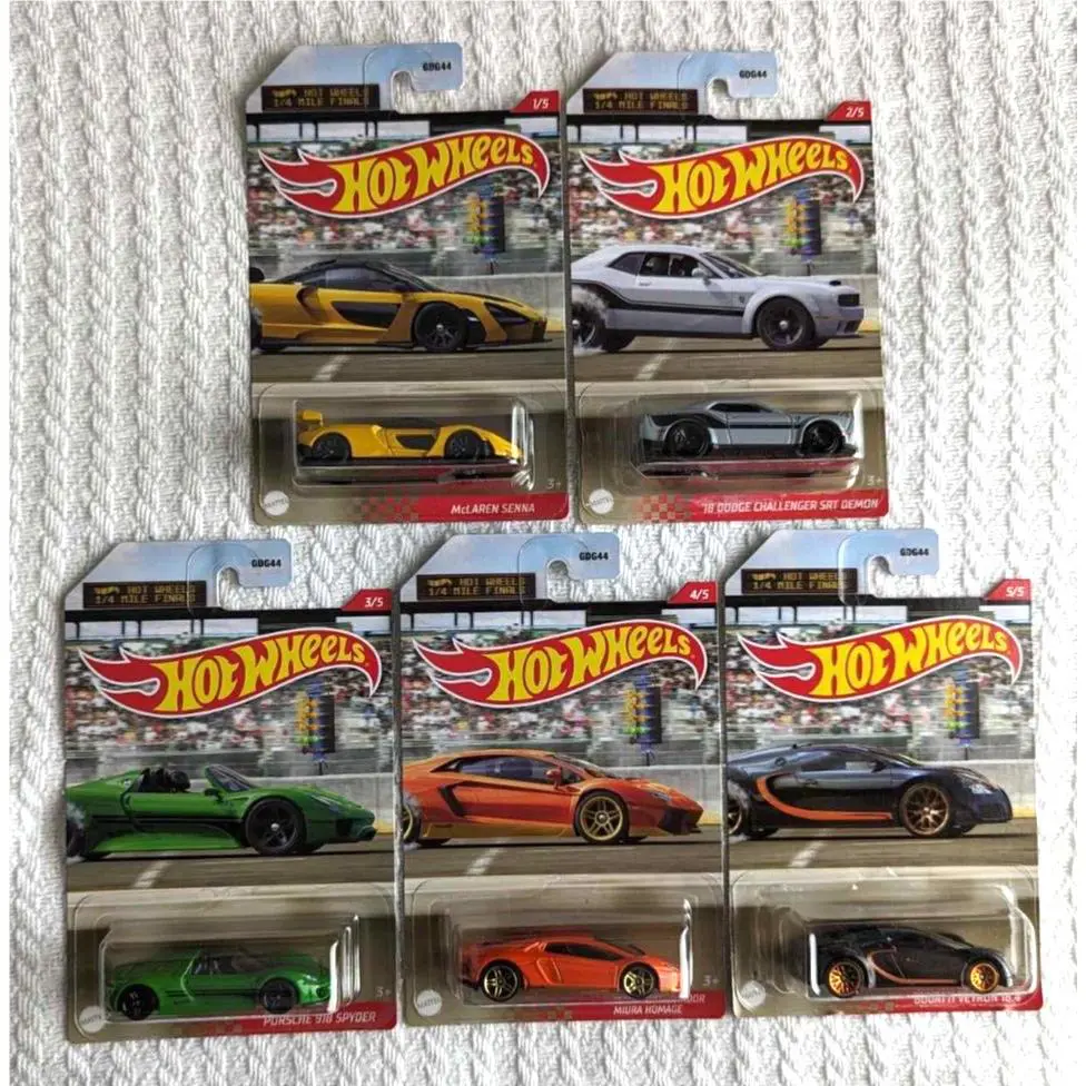 Hot Wheels 2020 Drag Racing Muscle Cars Series Complete 5 Car Set