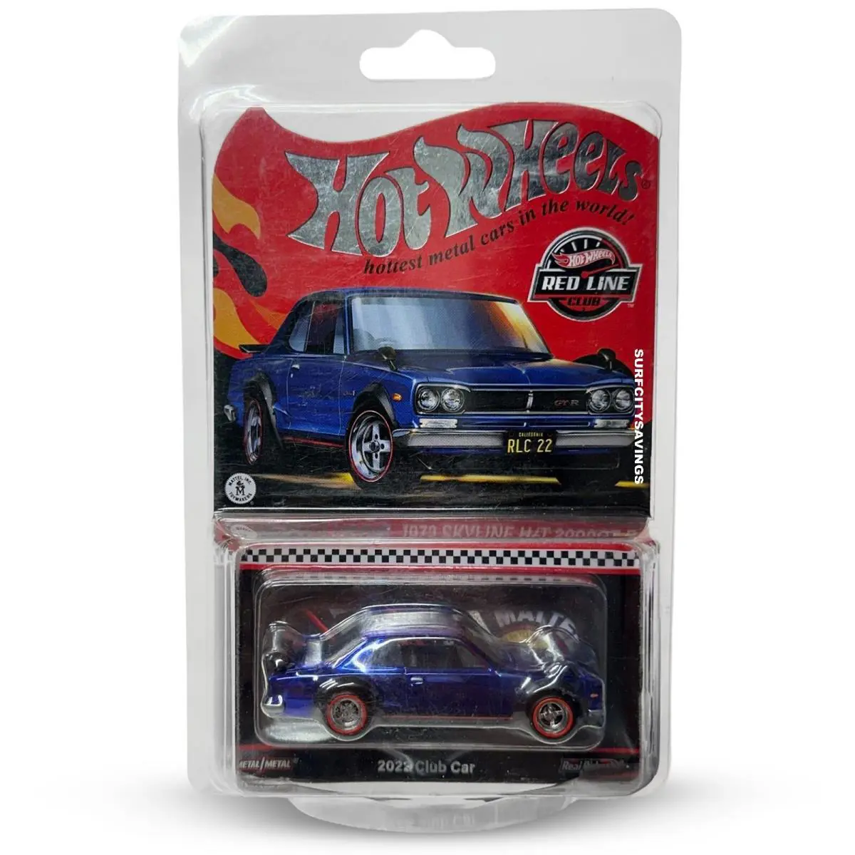 Hot Wheels 2022 Exclusive 1972 Skyline H/t 2000 Gt-r Red Line Club Rlc Blue