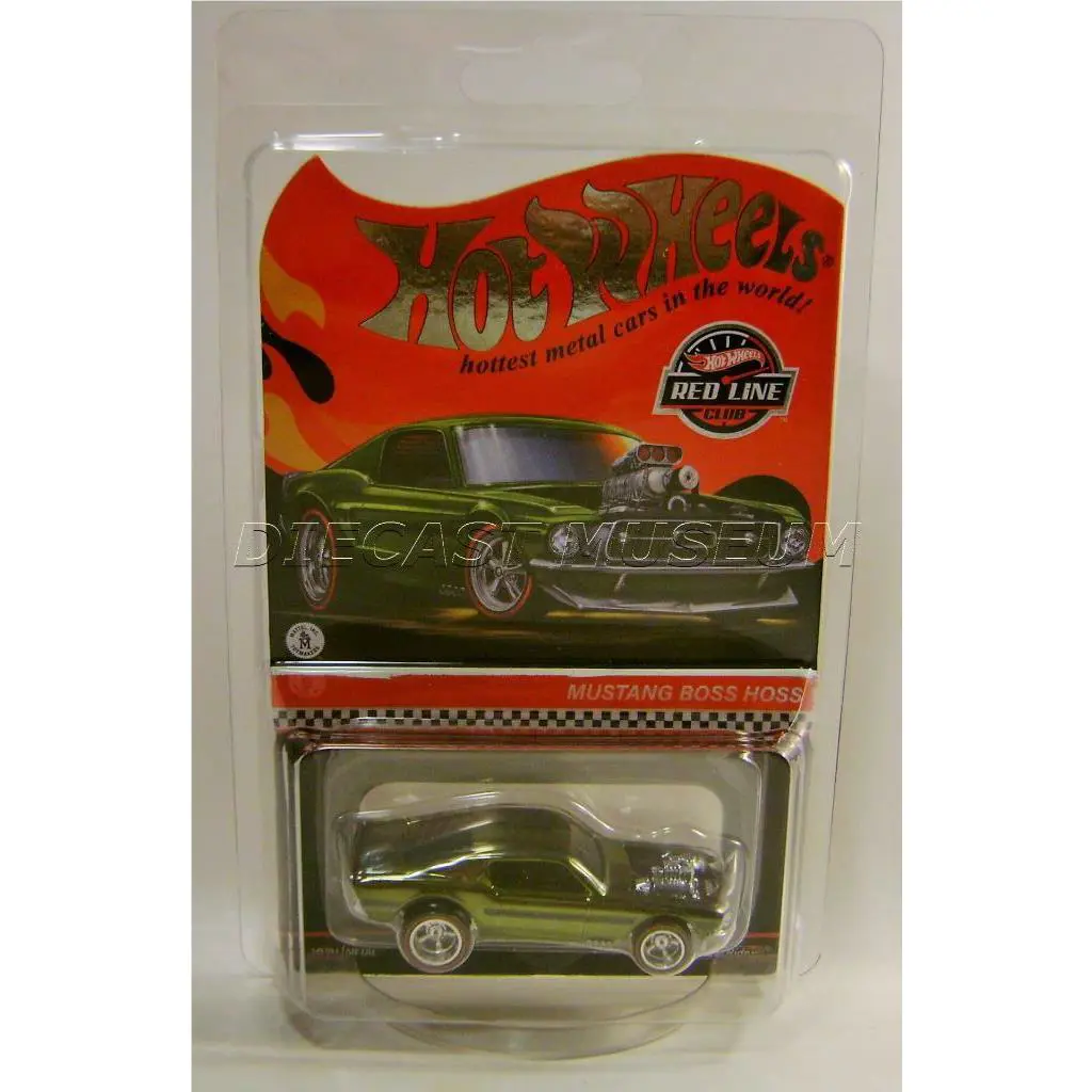 Ford Mustang Boss Hoss Green Red Club Car Rlc IN Hand Hot Wheels Diecast 2022