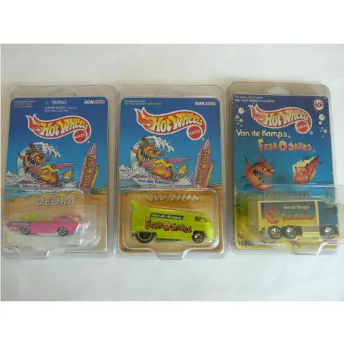 Hot Wheels 3 Car Set Van De Kamps VW Drag Bus Deora Hiway Hauler 50k Edition
