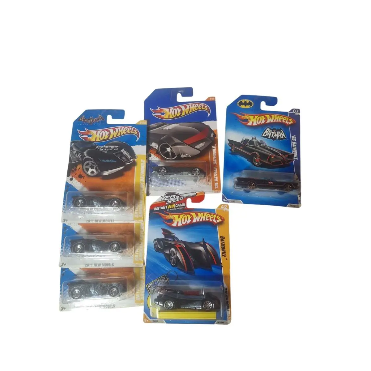 Set of 6 Hot Wheels Batman Batmobile Assorted Model Collection In Packaging