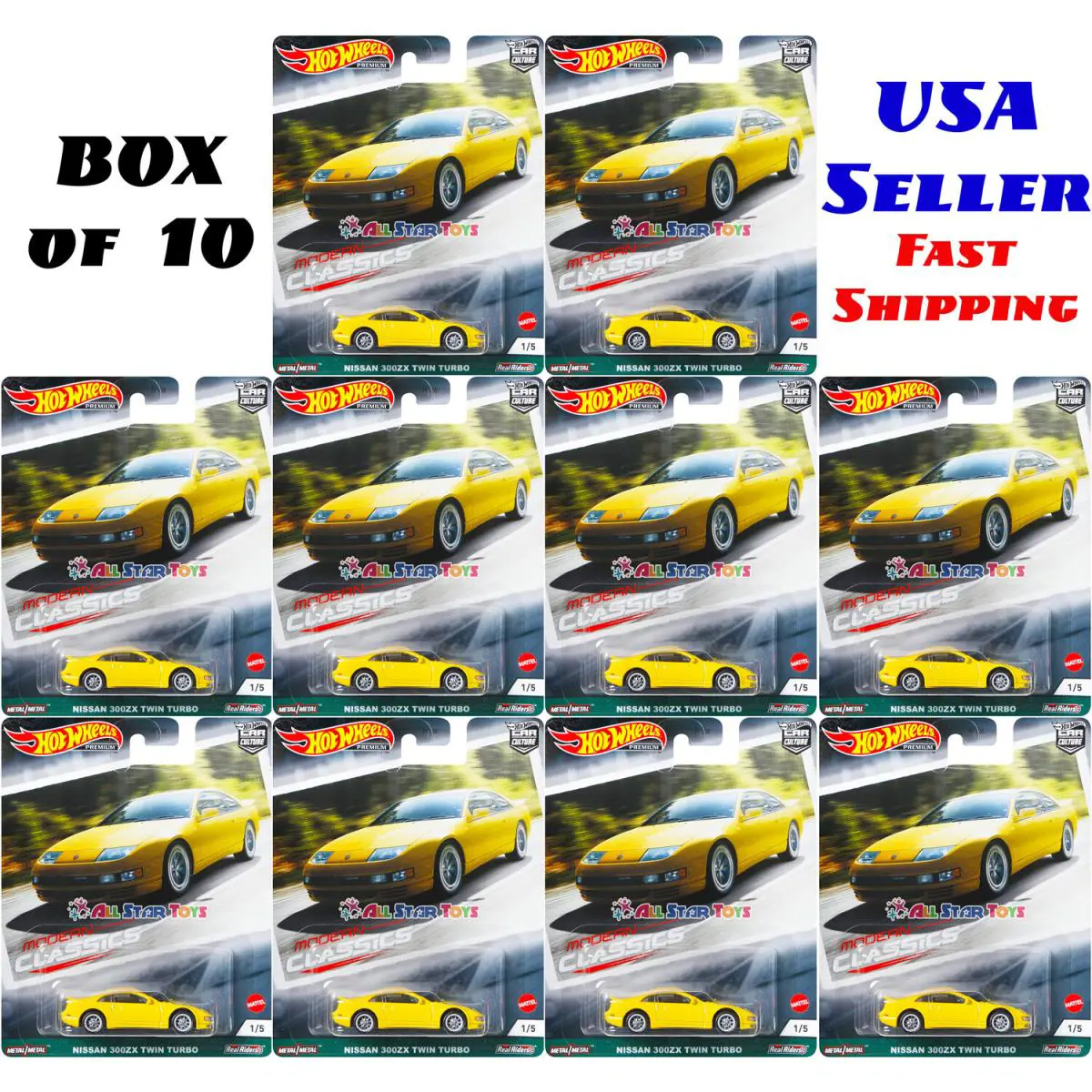 Hot Wheels 1:64 2021 Car Culture Modern Classics Nissan 300 ZX 957G GRJ93 10pcs