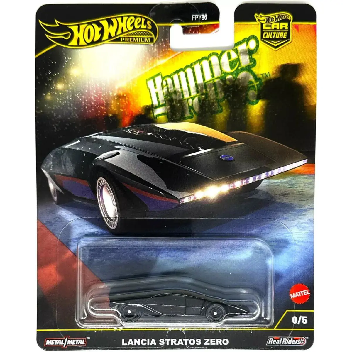 Chase Hot Wheels 2025 Car Culture Hammer Drop Lancia Stratos Zero w/ Protector