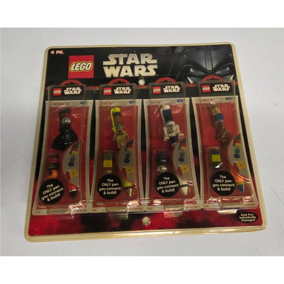 Lego Star Wars Connect Build Pens Pack of 4 145045 2006/2007 Darth Vader Yoda