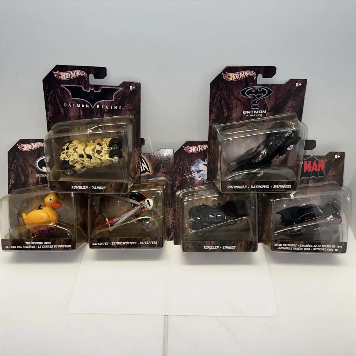 Hot Wheels 6 Car Set w/ Batman Begins Camo Batmobile 1:50 Brown Card 2011