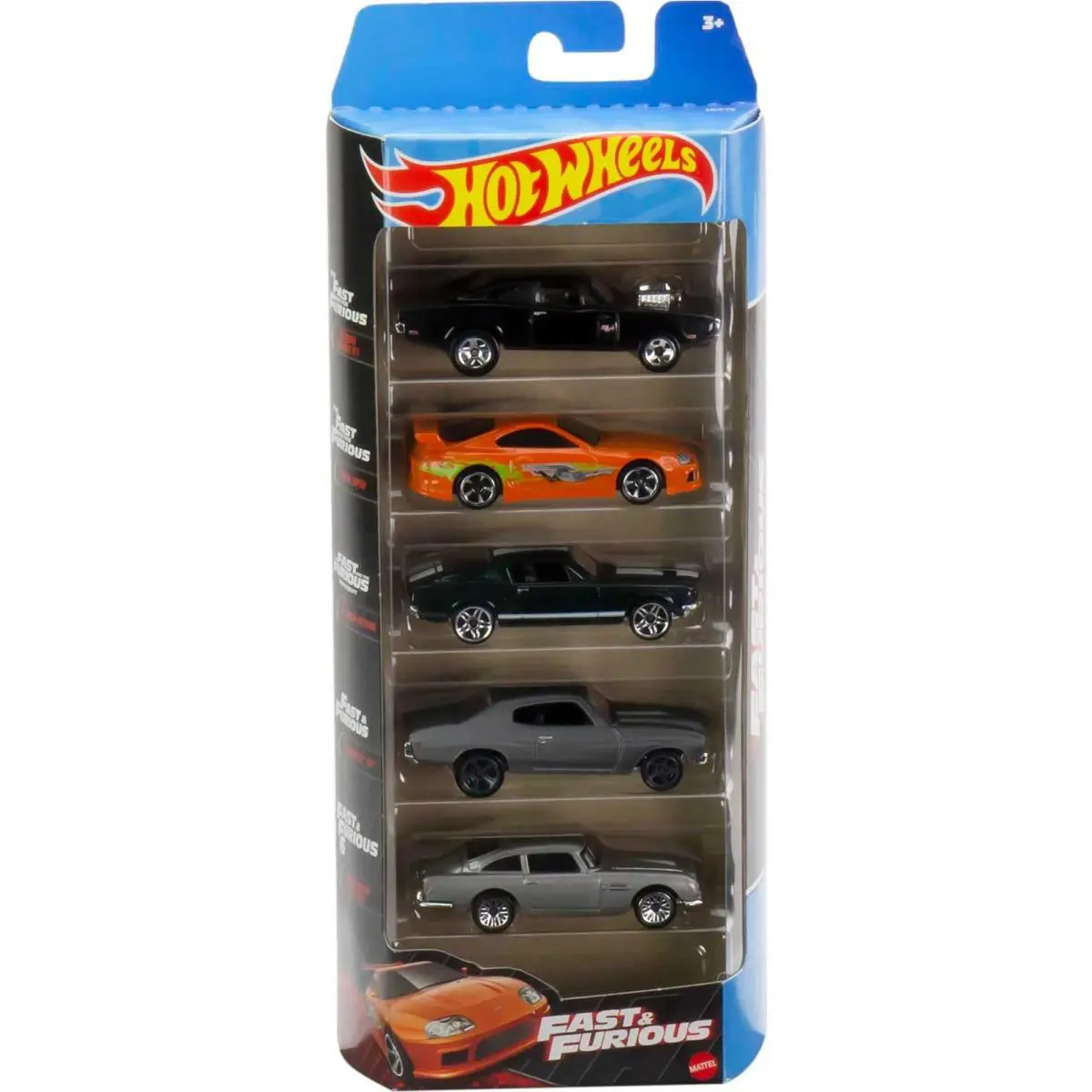 Toy Cars 5-Pack Set of 5 Fast Furious Race Drift Cars in 164 Scale with