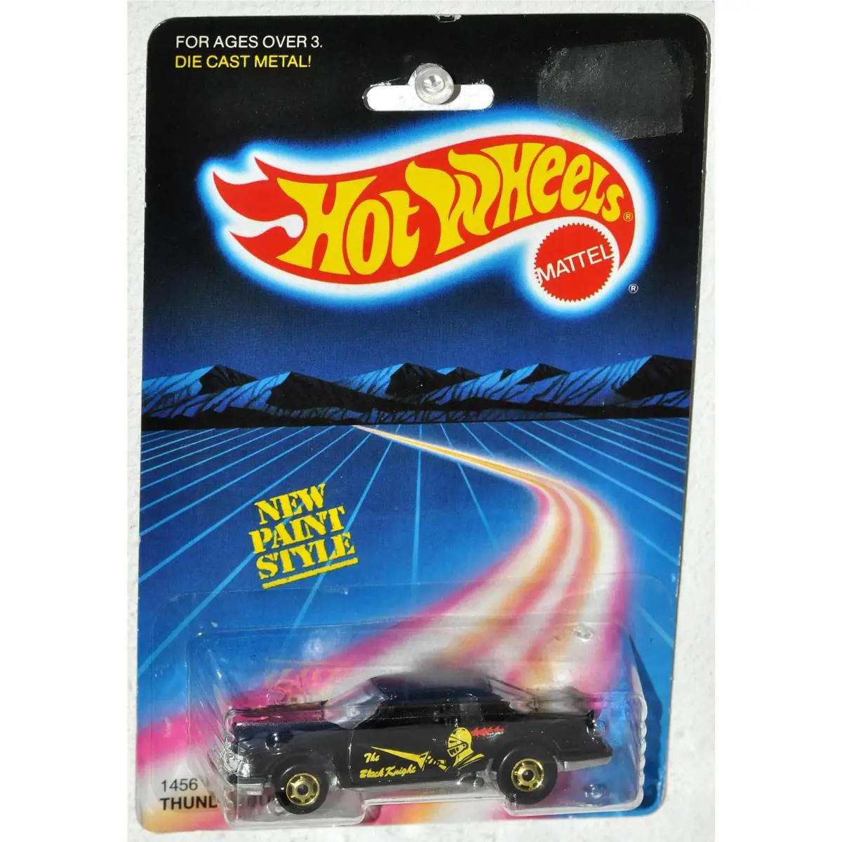 Hot Wheels 1986 Thunderburner The Black Knight Moc Vhtf Gold Hot Ones Wheels