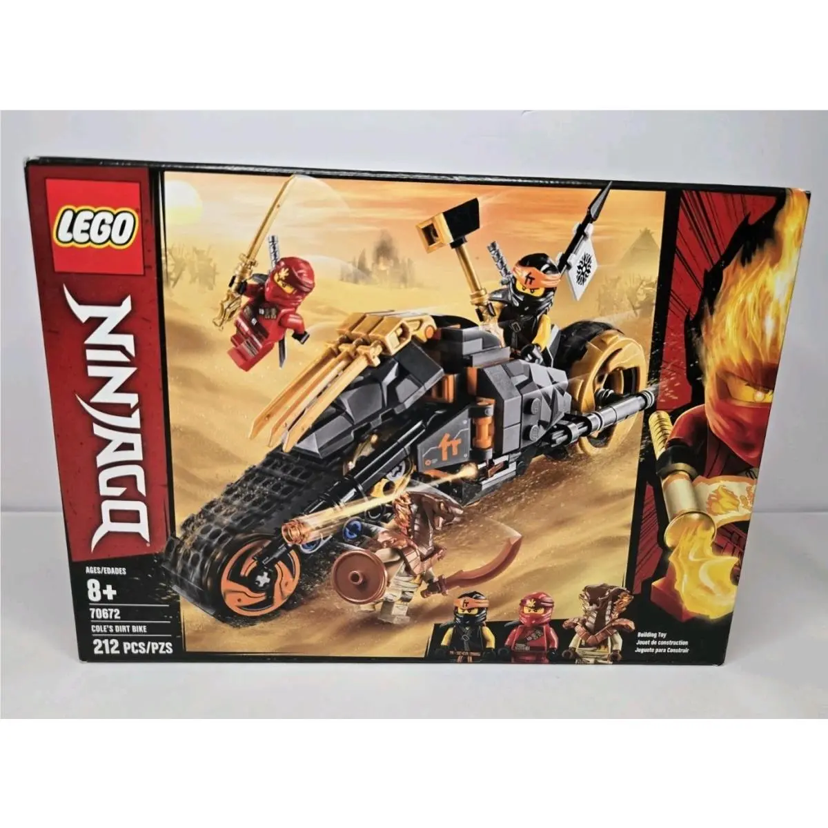 Lego 70672 Cole`s Dirt Bike Ninjago Kai Pyro Destroyer Forbidden Ninjitzu