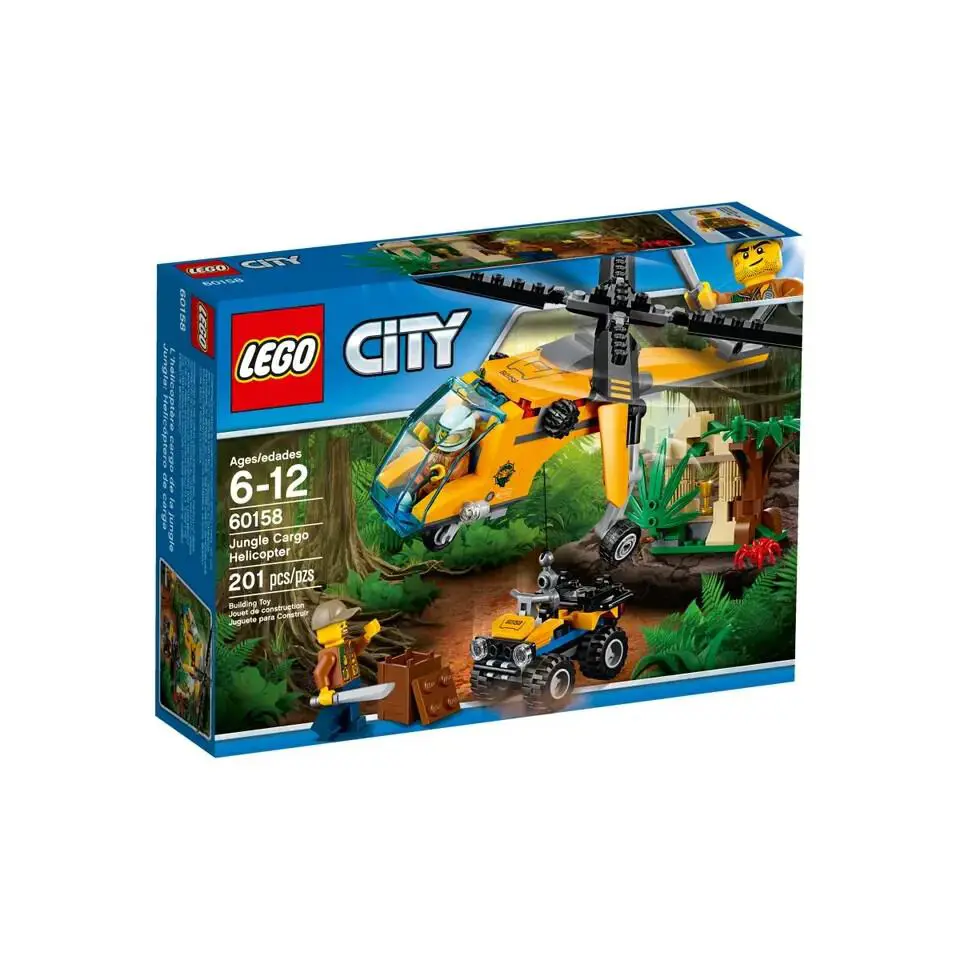 Lego Jungle Cargo Helicopter 60158 Town Minifigure Building Set