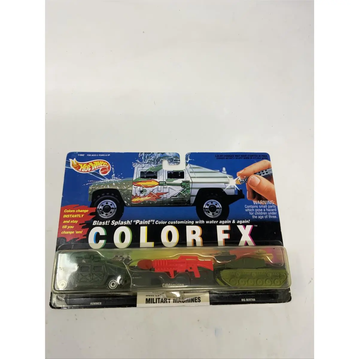 1994 Hot Wheels Color FX Military Machines Hummer Big Bertha 11042
