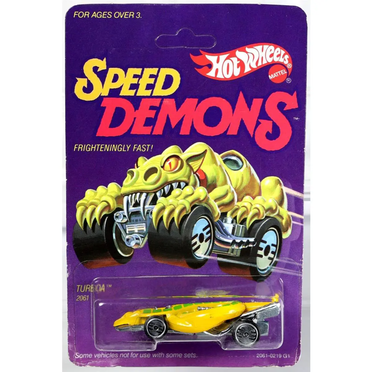 Vintage Hot Wheels Vintage Turboa Speed Demons Series - 2061 Nrfp 1985 Yellow
