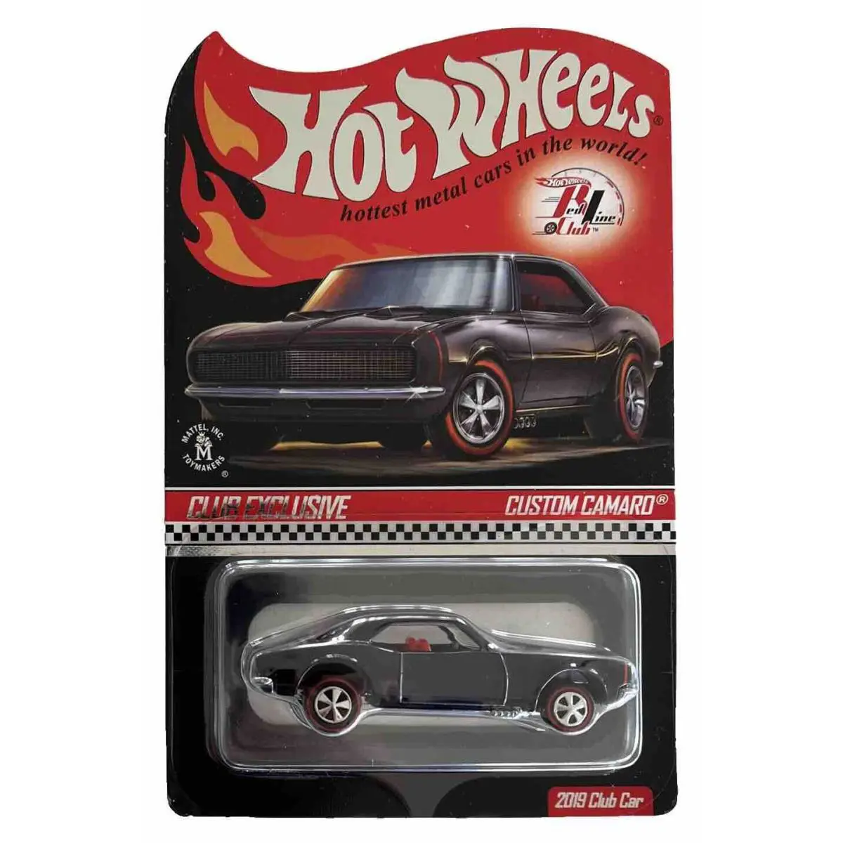 Hot Wheels 2019 Rlc Club Exclusive Custom Camaro Black W/button Patch B240