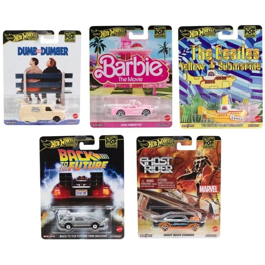 Hot Wheels Pop Culture Premium 2025 Mix 2 - 5 Pack Set Die-cast 1:64 Scale