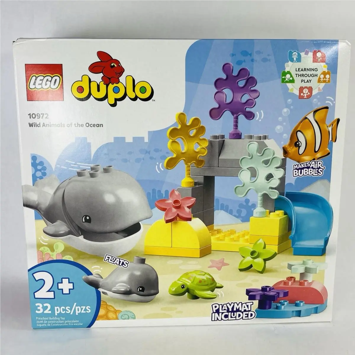 Lego Duplo Wild Animals of The Ocean Set 10972 Whales Turtle Fish