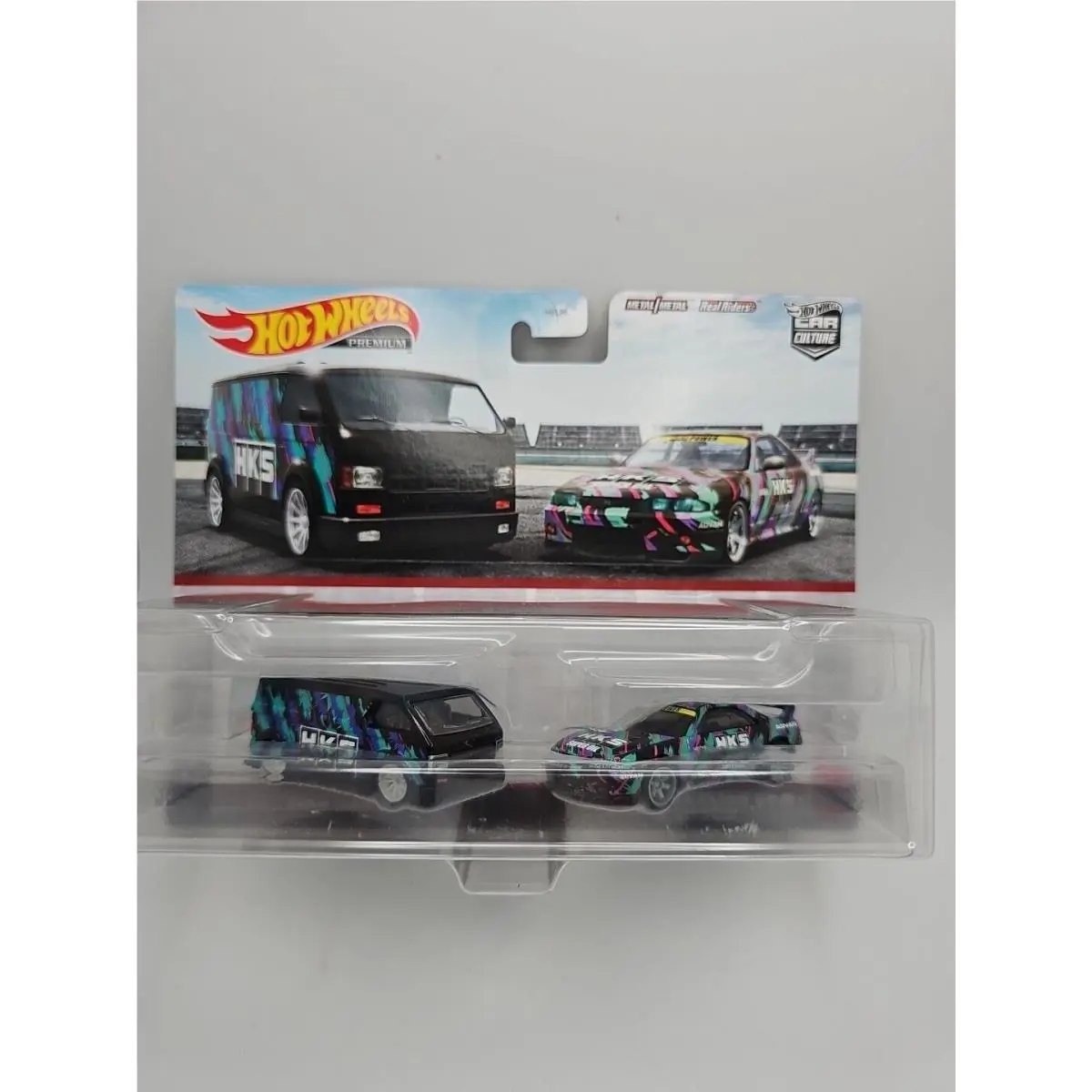 Hot Wheels Premium 2 Pack Hks Nissan Skyline BCNR33 R33 Gtr Mbk Van 1:64