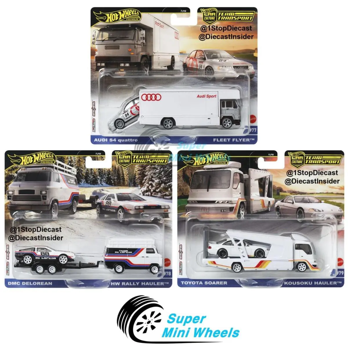 Hot Wheels 2025 Car Culture Team Transport F Case Set of 3 Cars In-stock
