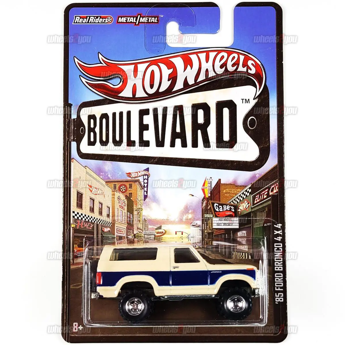 Hot Wheels 85 Ford Bronco 4x4 Truck - Boulevard Real Riders 1:64 HW Mattel X8241