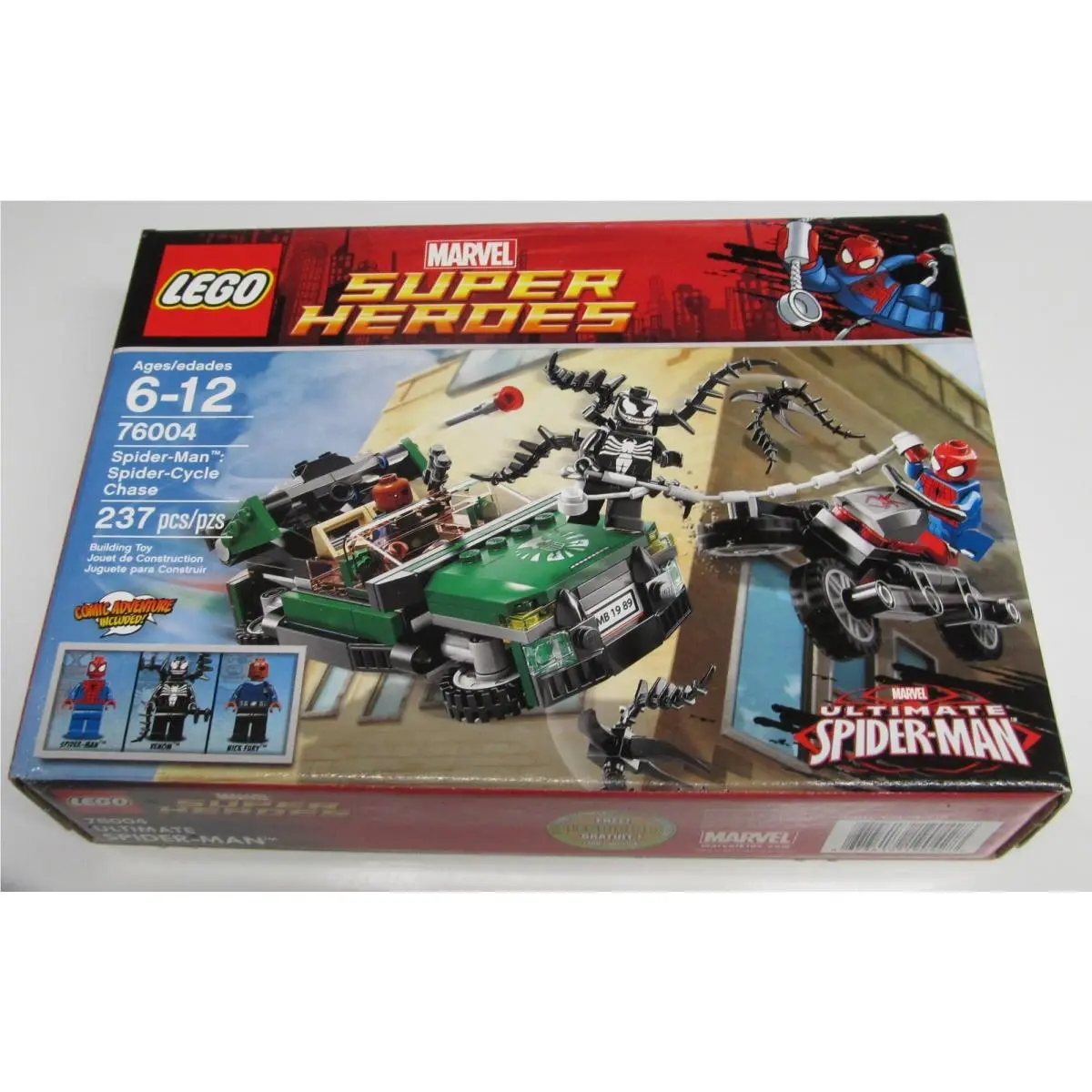 Lego 76004 Marvel Super Heroes Spider-man Venom Spider-cycle Chase
