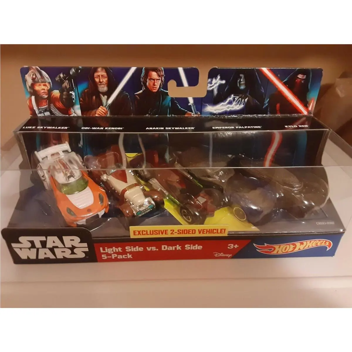 2015 Mattel Hot Wheels Disney Star Wars 5 Pack Complete Exclusive Anakin 2-Sided
