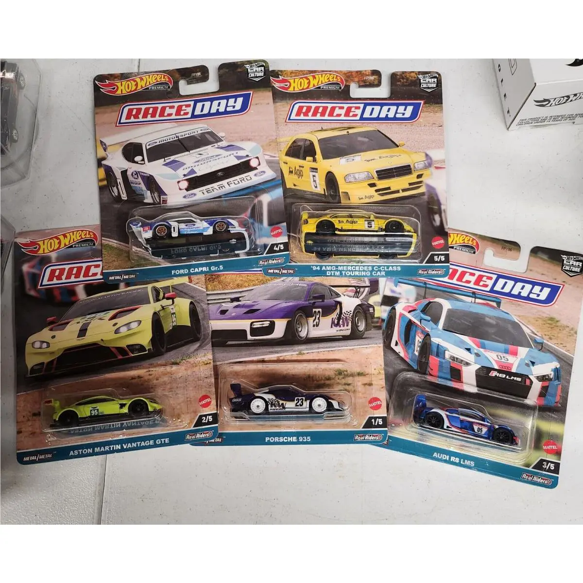 2022 Hot Wheels Premium Car Culture Race Day Set of 5 Will Come with Protectors