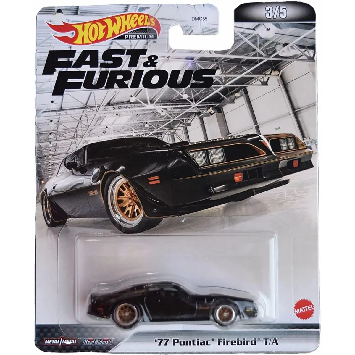 Hot Wheels `77 Pontiac 5 Inches W x 7 L x 2 H Black