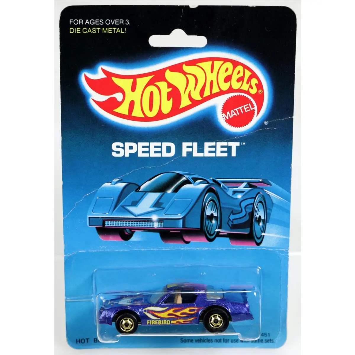 Vintage Hot Wheels Hot Bird Speed Fleet Series - 1451 Nrfp 1988 Blue Hog 1:64