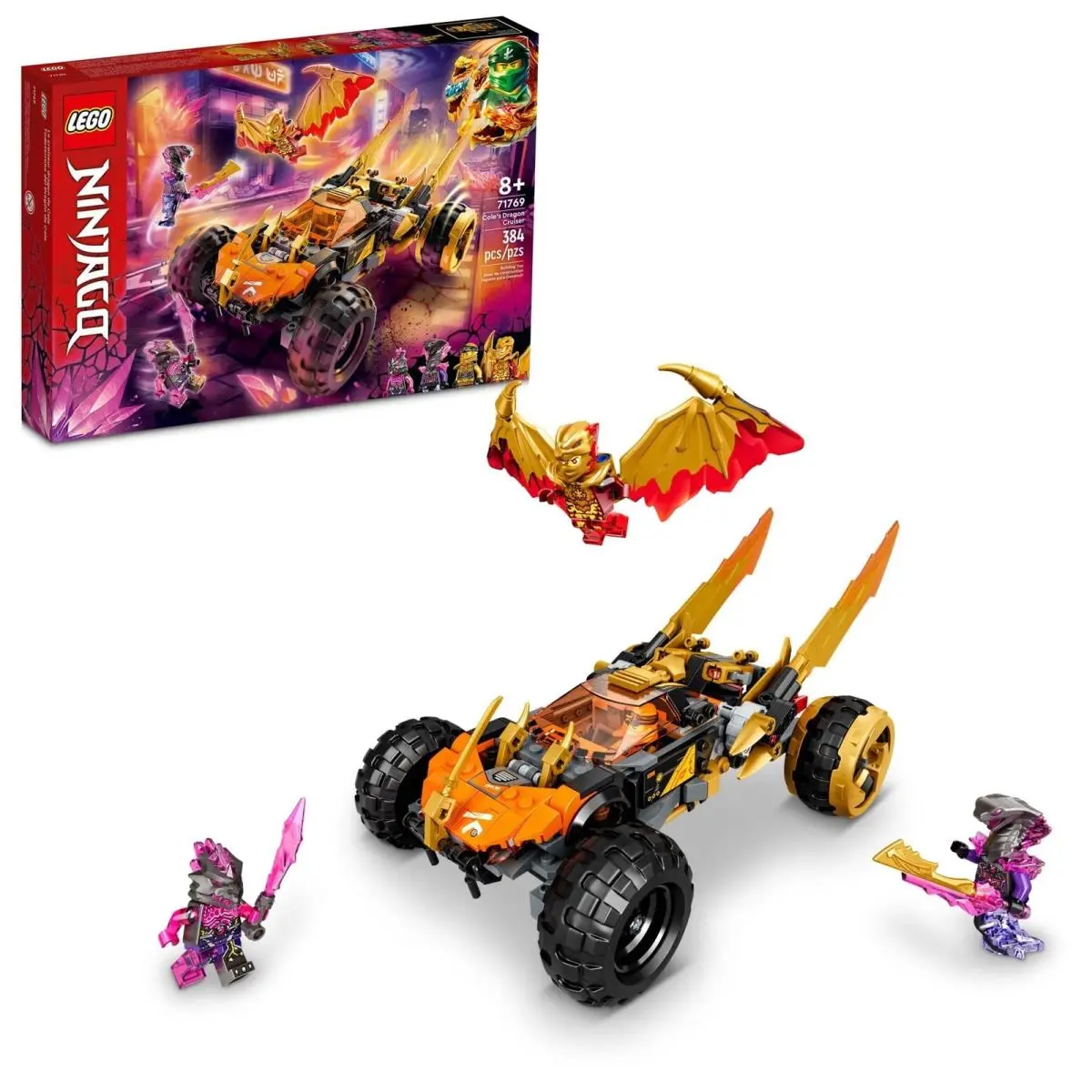 Lego Ninjago Cole 8217 s Dragon Cruiser Car Toy 71769 Ninja Toys with Golden K